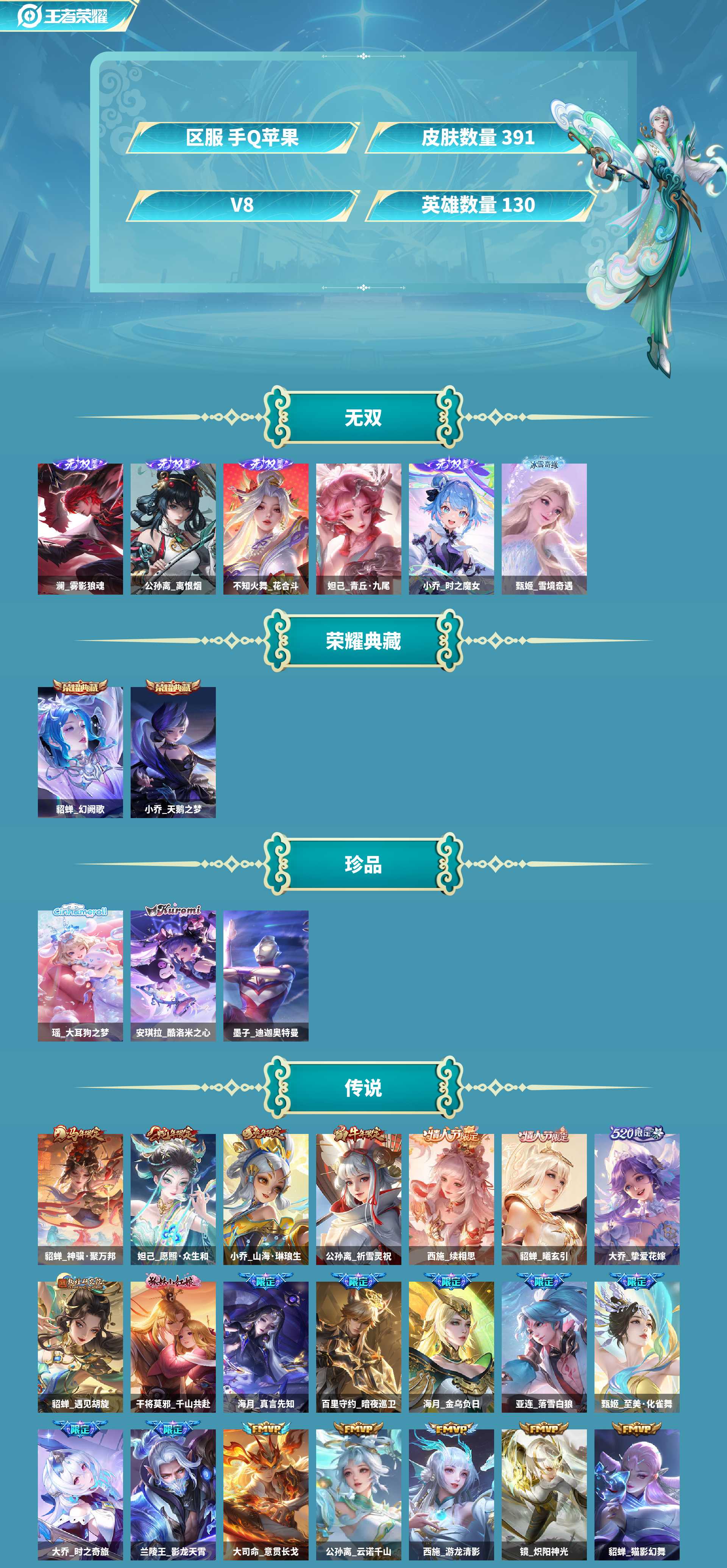 WZMMN4643638王者荣耀账号详情图2 WZMMN4643638王者荣耀账号详情图2