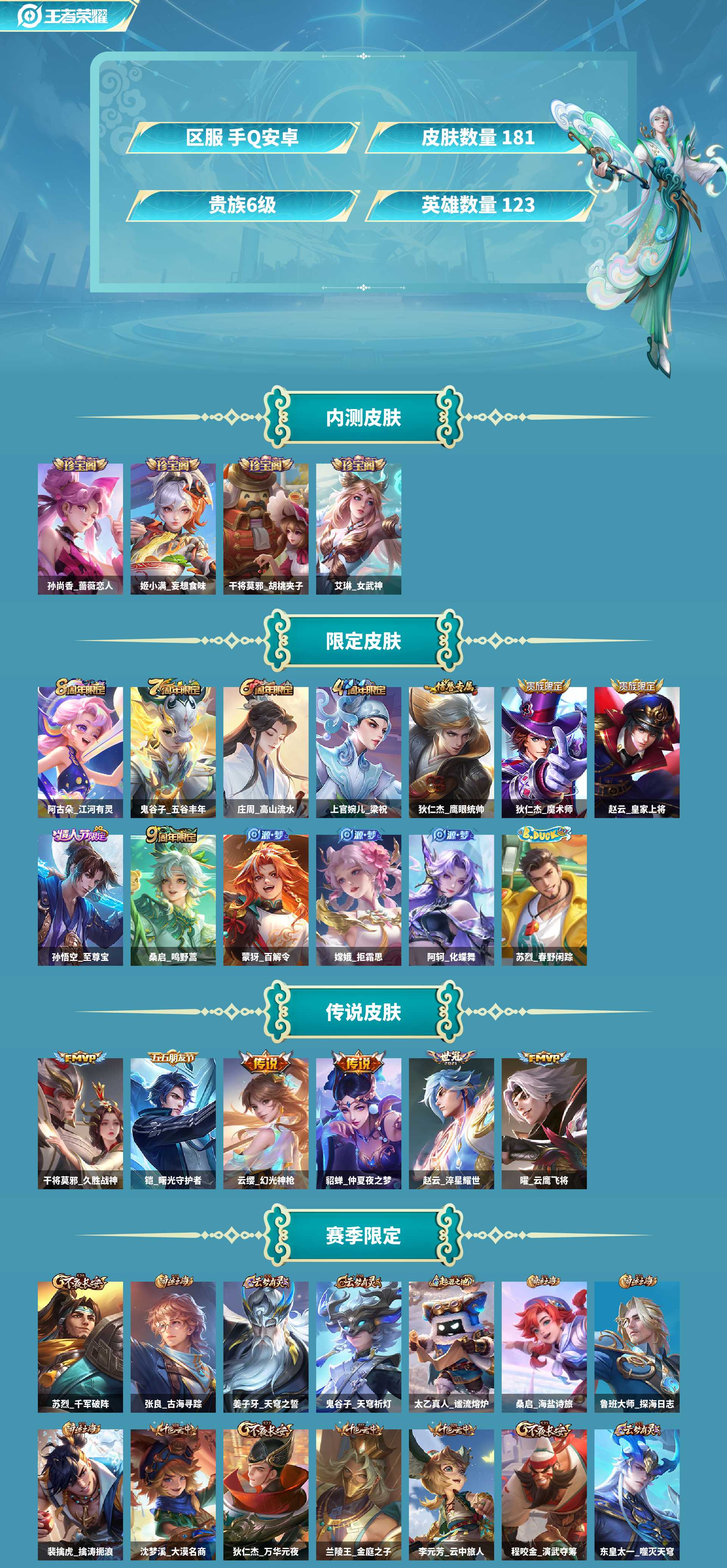 WZCMW420364王者荣耀账号详情图2