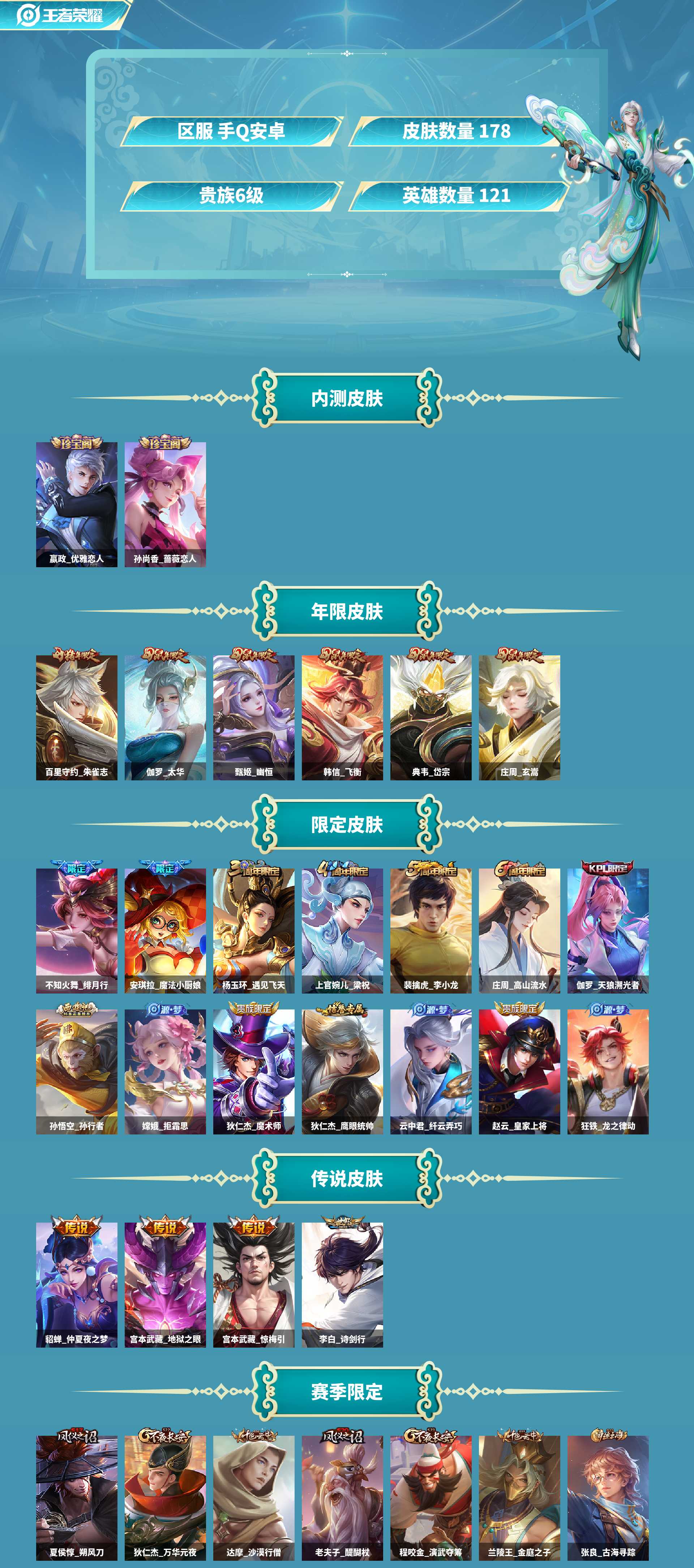 WZCMW420595王者荣耀账号详情图2