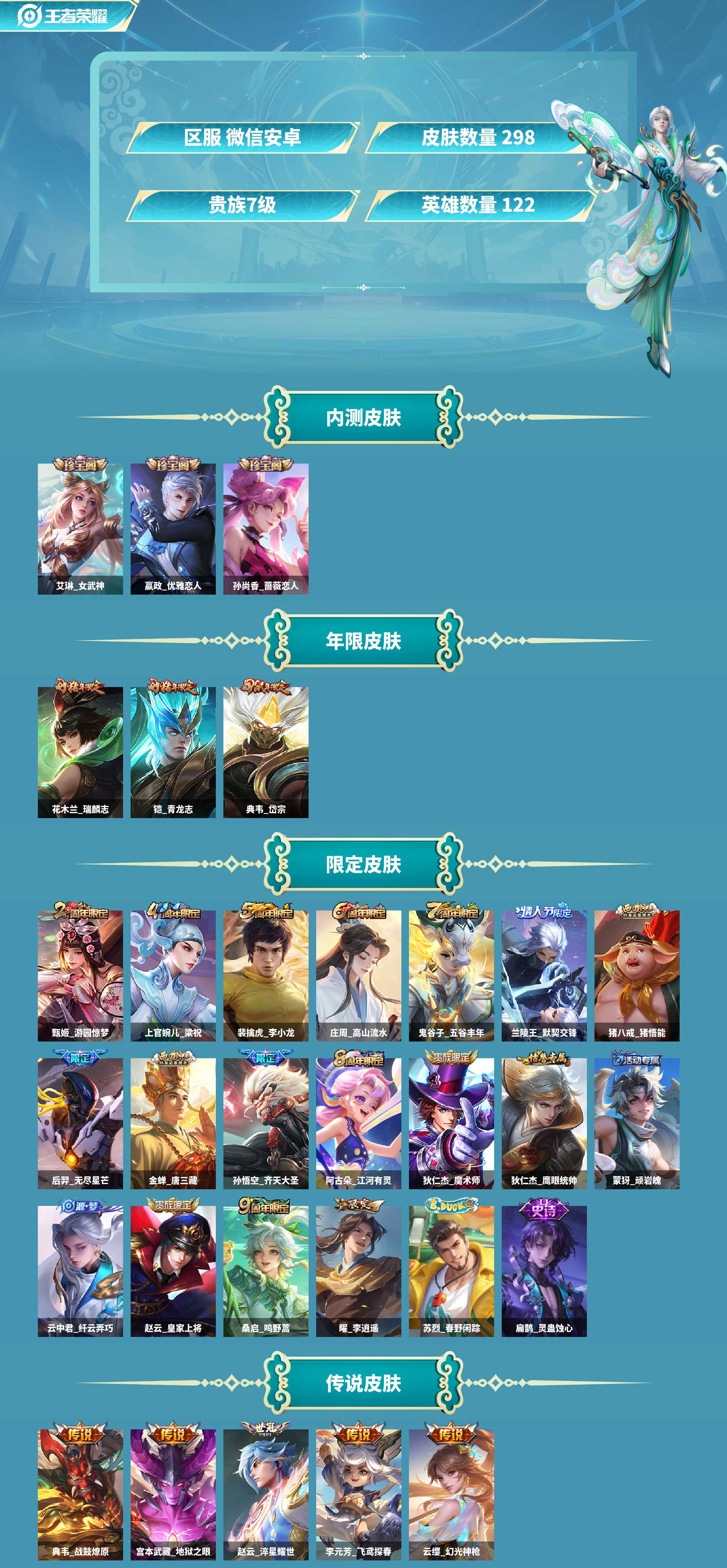 WZCMW420904王者荣耀账号详情图2