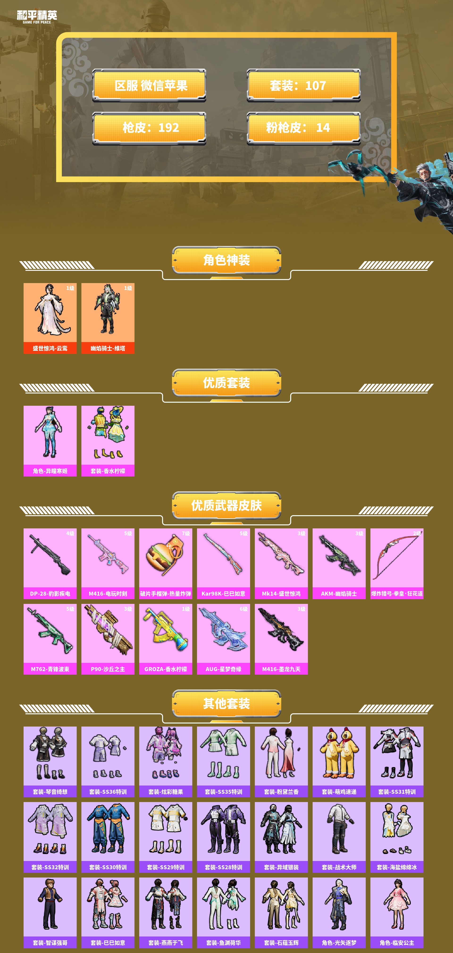 HPCMW459807和平精英账号详情图3