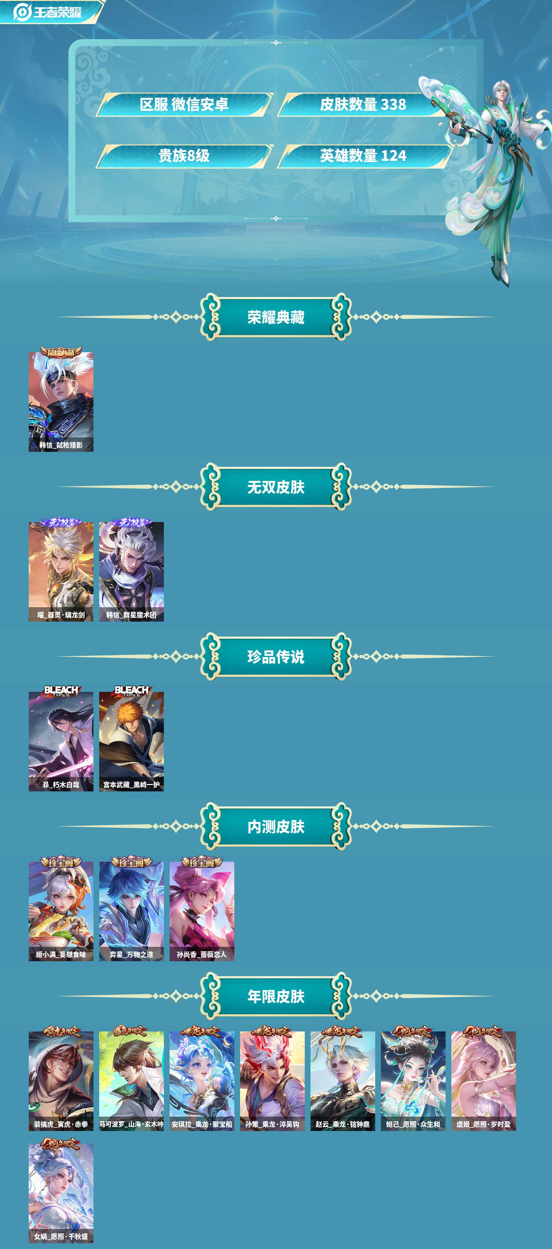 WZCMW4138508王者荣耀账号详情图2