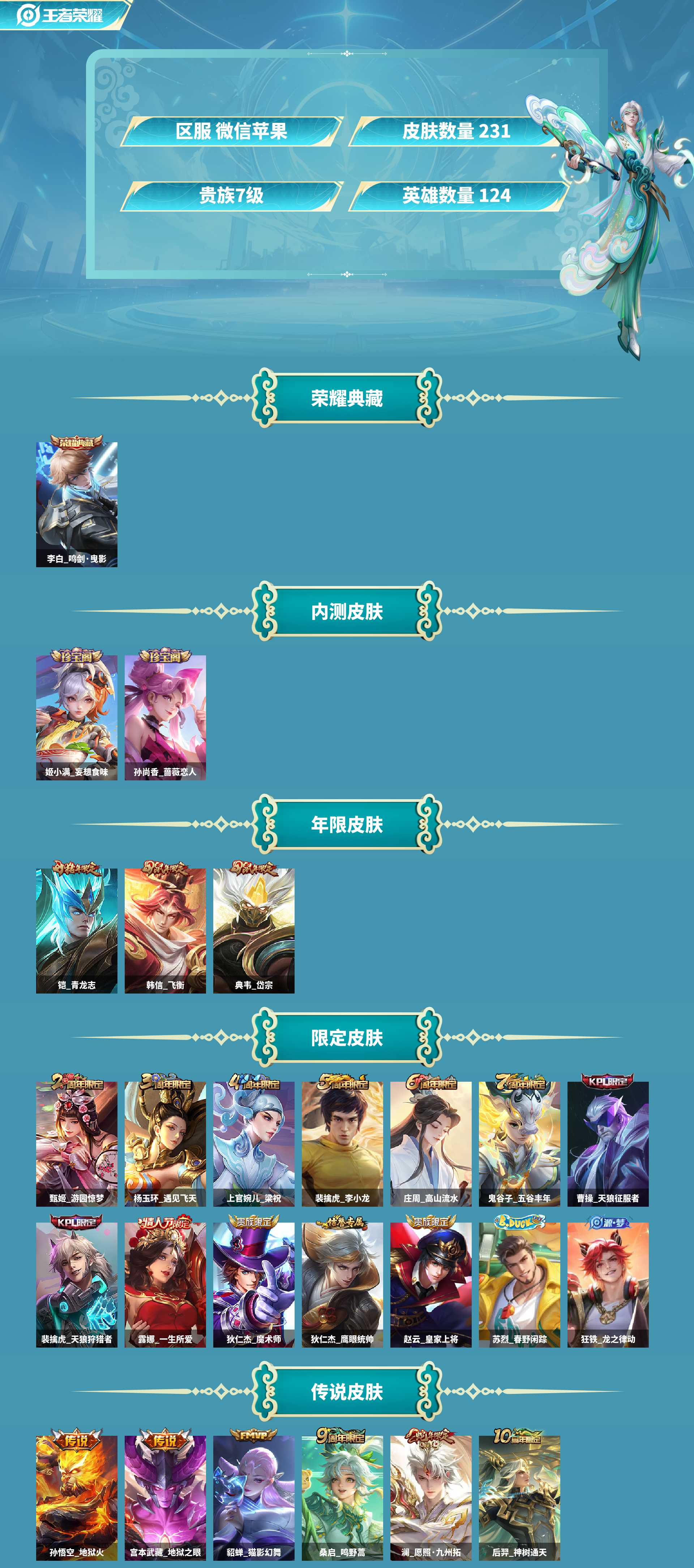 WZCMW4168217王者荣耀账号详情图2