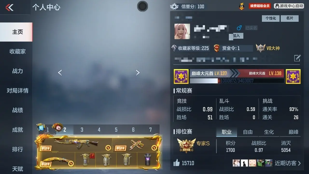BZ602307 【二至尊二同框18王者6cop-多三国套装-多万化】 V王者角色数39 王者V武器数量20 英雄武器数量246 万化数量438 【精英】