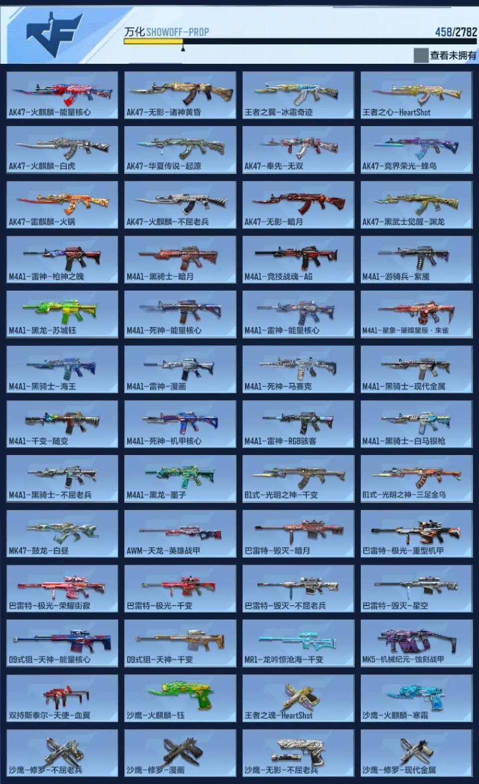 BZ604819 【604819】V王者角色数：41 王者V武器数量：22 英雄武器数量：225 万化数量：458