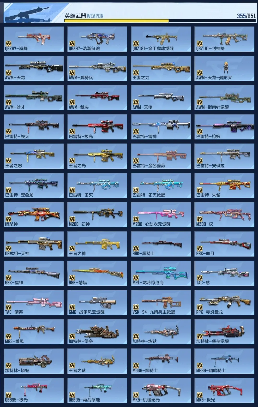 BZ610898 【5至尊-紫电王怒-拉丝王力-多三国带皮-8COP-葫芦娃C4】 V王者角色数59 王者V武器数量45 万化数量666 VIP等级【文本】VIP9级 【精英】 【是】